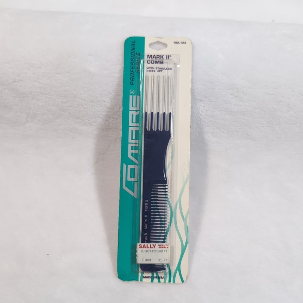 Comare Mark II Comb w/ Steel‎ (Pick) GRIP Professional Styling Tools Vintage NOS